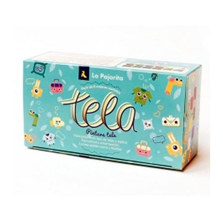 LA PAJARITA KIT SURTIDO PARA TELA BOTE DE 25ML COLORES SURTIDOS CON PINCEL -6U-