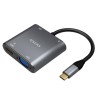 AISENS CONVERSOR USB-C A VGA/HDMI 4K/USB3.0/USB-C PD, 15 CM, GRIS