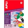 APLI ETIQUETAS ADHESIVAS PARA CD-DVD TAMAÑO CLÁSICO INKJET/LÁSER 2 X 25H DORSO OPACO