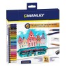 MANLEY SET CREATIVO LÁPICES DE COLORES 23 PIEZAS SURTIDO