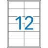 APLI ETIQUETAS ADHESIVAS 97X42,4MM INKJET/LÁSER C/RECTOS 12 X 100H BLANCO
