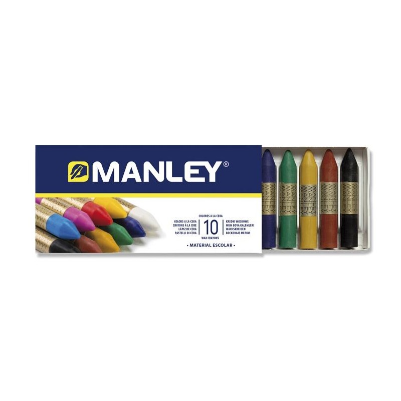MANLEY CERAS 60MM COLORES SURTIDOS ESTUCHE 10 UD