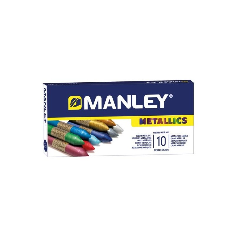 MANLEY CERAS METALLICS C/SURTIDOS ESTUCHE 10 UD