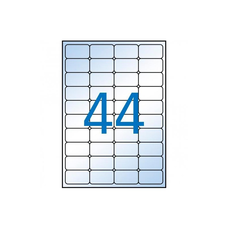 APLI ETIQUETAS ADHESIVAS 48,5X25,4MM INKJET C/ROMOS 44 X 10H TRANSPARENTE