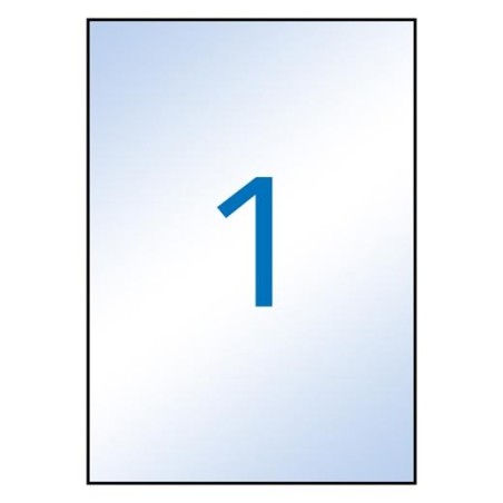 APLI ETIQUETAS ADHESIVAS 210X297MM INKJET C/RECTOS 1 X 10H TRANSPARENTE