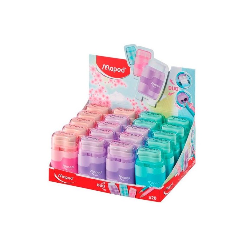 MAPED AFILALÁPICES MANUAL 2 AGUJEROS C/SURTIDOS PASTEL