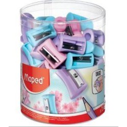 MAPED AFILALÁPICES VIVO 1 AGUJERO SURTIDOS PASTEL -EXPOSITOR 75U-