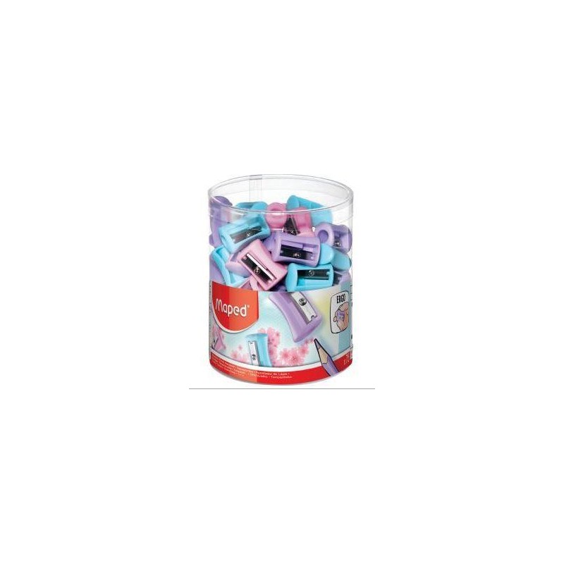MAPED AFILALÁPICES VIVO 1 AGUJERO SURTIDOS PASTEL -EXPOSITOR 75U-