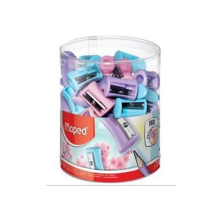 MAPED AFILALÁPICES VIVO 1 AGUJERO SURTIDOS PASTEL -EXPOSITOR 75U-