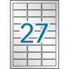 APLI ETIQUETAS ADHESIVAS METALIZADAS 63,5X29,6MM LÁSER C/ROMOS 27 X 20H PLATA