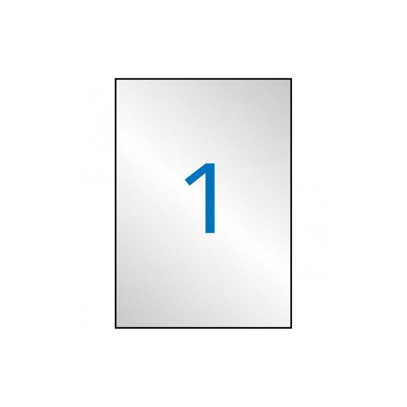 APLI ETIQUETAS ADHESIVAS METALIZADAS 210X297MM LÁSER C/RECTOS 1 X 20H PLATA