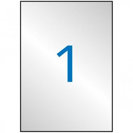 APLI ETIQUETAS ADHESIVAS METALIZADAS 210X297MM LÁSER C/RECTOS 1 X 20H PLATA