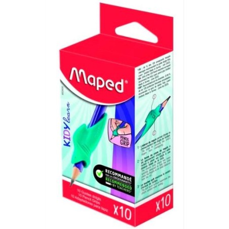 MAPED GRIP GUÍA DE DEDOS KIDY LEARN VERDE CAJA 10 UD