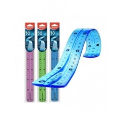 MAPED REGLA TWIST´N FLEX IRROMPIBLE DECORADA 30CM COLORES SURTIDOS