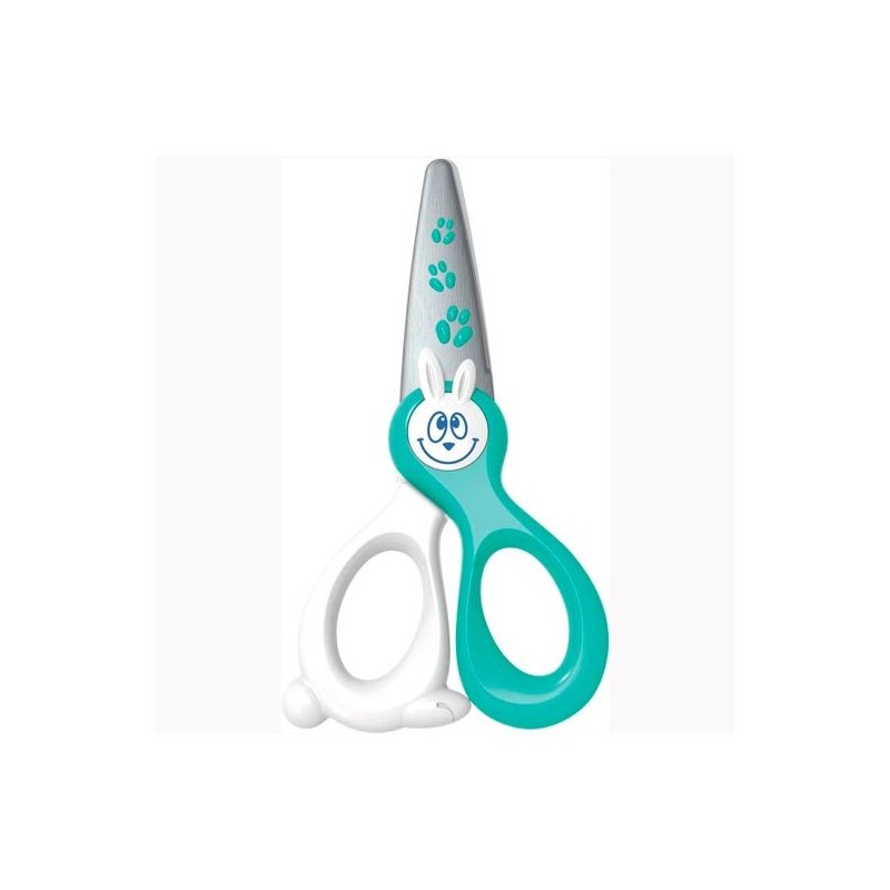 MAPED TIJERAS KIDIKUT 12CM SIMÉTRICAS CUCHILLAS FIBRA VIDRIO AZUL/BLANCO