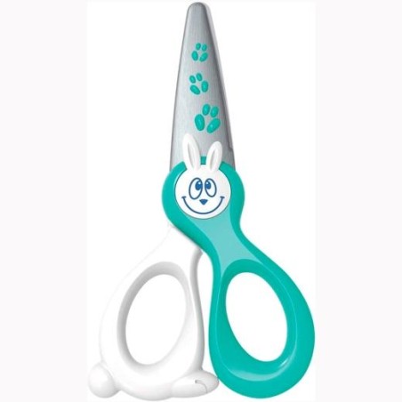 MAPED TIJERAS KIDIKUT 12CM SIMÉTRICAS CUCHILLAS FIBRA VIDRIO AZUL/BLANCO