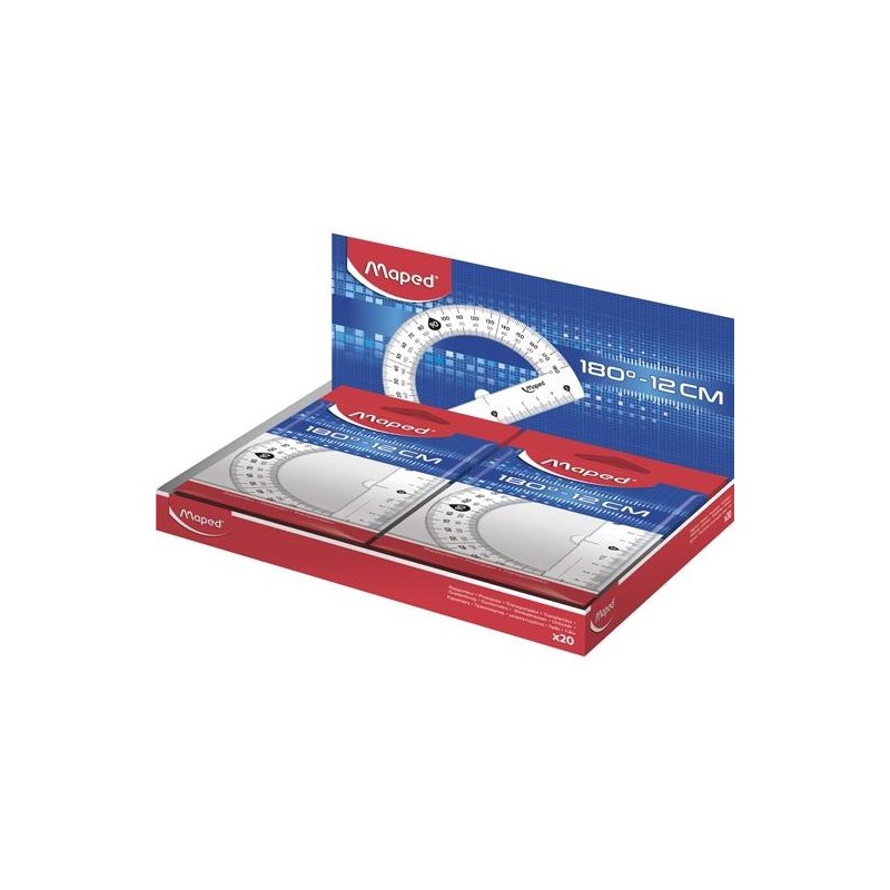 MAPED TRANSPORTADOR 180º BASE 12CM