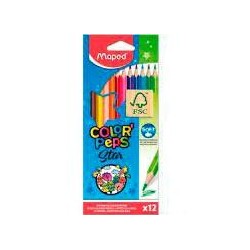 MAPED LÁPICES DE COLORES COLOR´PEPS STAR CERTIFICADO FSC C/SURTIDOS ESTUCHE 12 UD