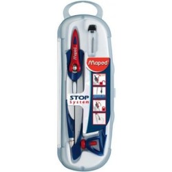 MAPED COMPÁS STOP SYSTEM CON ADAPTADOR ESTUCHE DE 3 PIEZAS