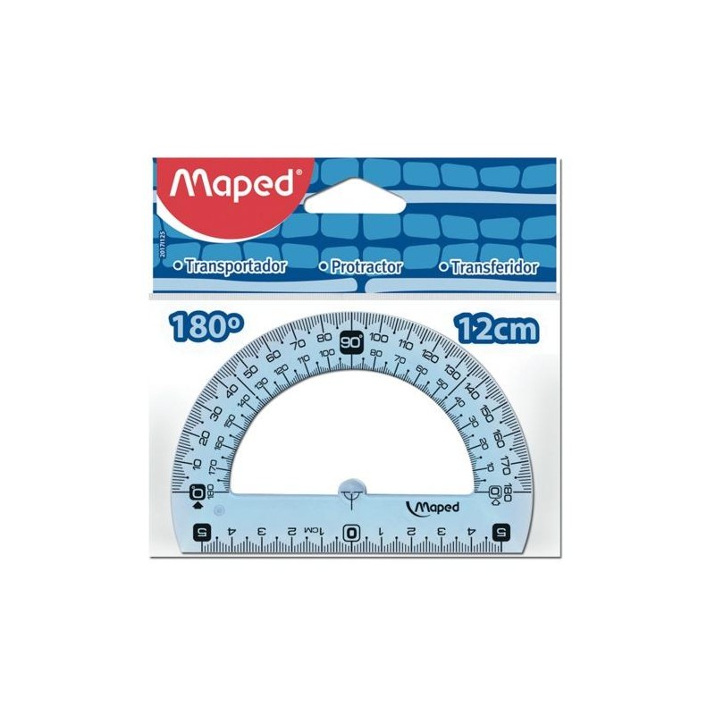 MAPED TRANSPORTADOR GEOMETRIC 180º BASE DE 12 CM