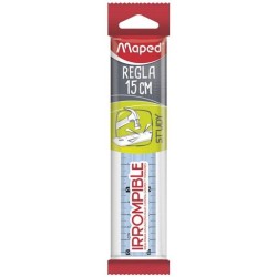 MAPED STUDY REGLA 15CM IRROMPIBLE TRANSLÚCIDA