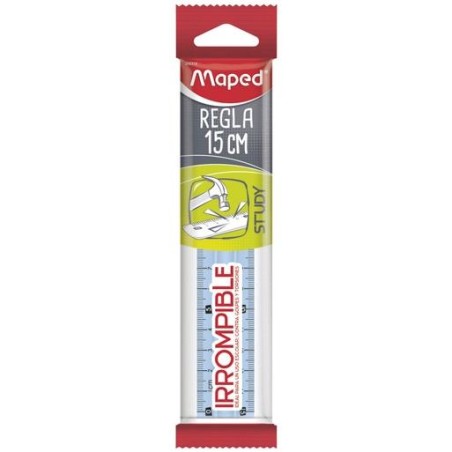 MAPED STUDY REGLA 15CM IRROMPIBLE TRANSLÚCIDA