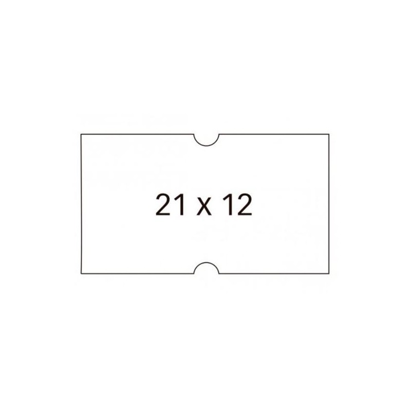 APLI ETIQUETAS PARA ETIQUETADORA DE PRECIOS 21X12MM C/RECTOS 6 ROLLOS DE 1000 BLANCO