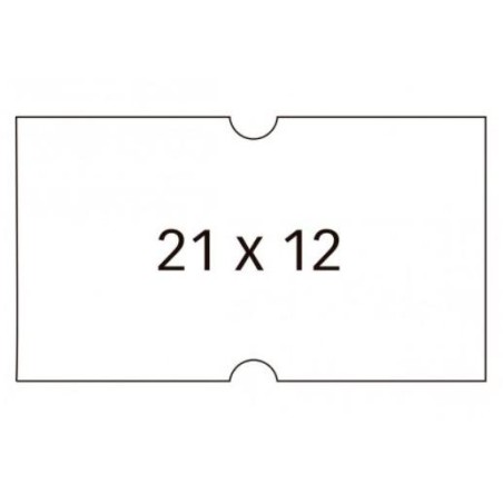 APLI ETIQUETAS PARA ETIQUETADORA DE PRECIOS 21X12MM C/RECTOS 6 ROLLOS DE 1000 BLANCO