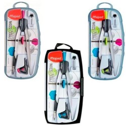 MAPED BIGOTERA GIGANTE DE METAL PRECISION SYSTEM C/ ADAPTADOR UNIVERSAL COLORES SURTIDOS