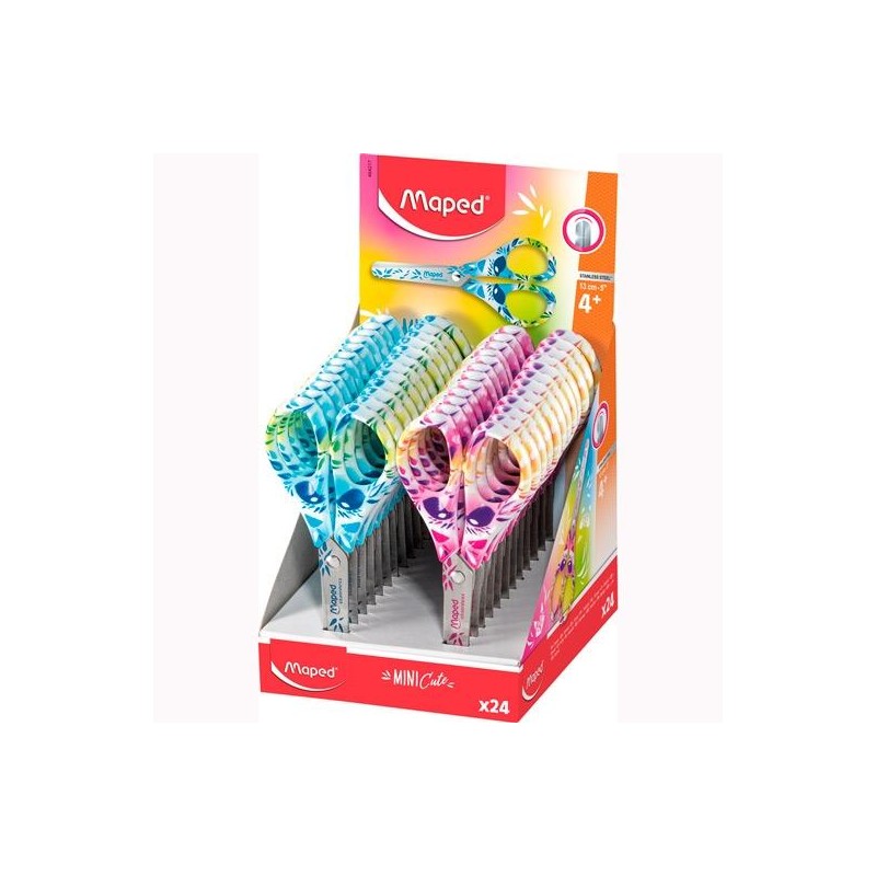 MAPED TIJERAS MINI CUTE 13CM SURTIDO MULTICOLOR C/24U