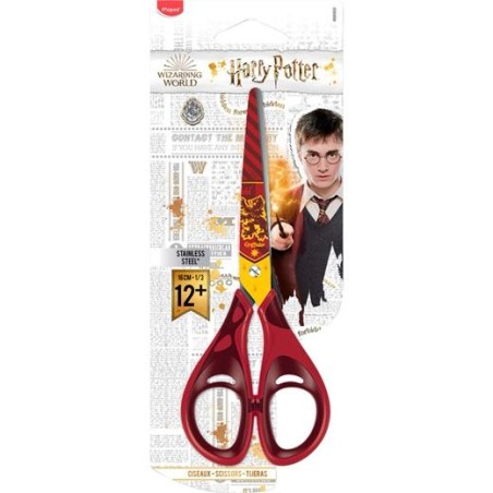 MAPED TIJERAS HARRY POTTER 16CM SIMÉTRICAS ROJO/GRANATE BLISTER