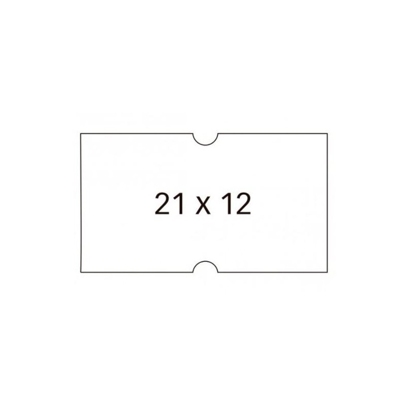 APLI ETIQUETAS REMOVIBLES PARA ETIQUETADORA DE PRECIOS 21X12MM C/RECTOS 6 ROLLOS DE 1000 BLANCO
