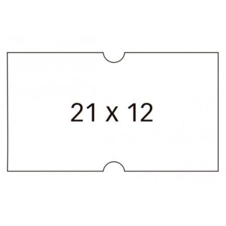 APLI ETIQUETAS REMOVIBLES PARA ETIQUETADORA DE PRECIOS 21X12MM C/RECTOS 6 ROLLOS DE 1000 BLANCO