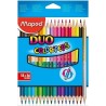 MAPED LÁPICES DE COLORES DUO COLOR´PEPS BICOLOR SURTIDOS ESTUCHE 18 UD