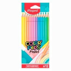 MAPED LÁPICES DE COLORES COLOR´PEPS PASTEL SURTIDOS ESTUCHE 12 UD