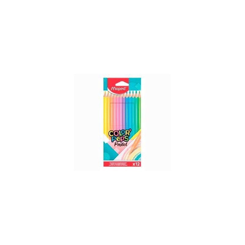 MAPED LÁPICES DE COLORES COLOR´PEPS PASTEL SURTIDOS ESTUCHE 12 UD