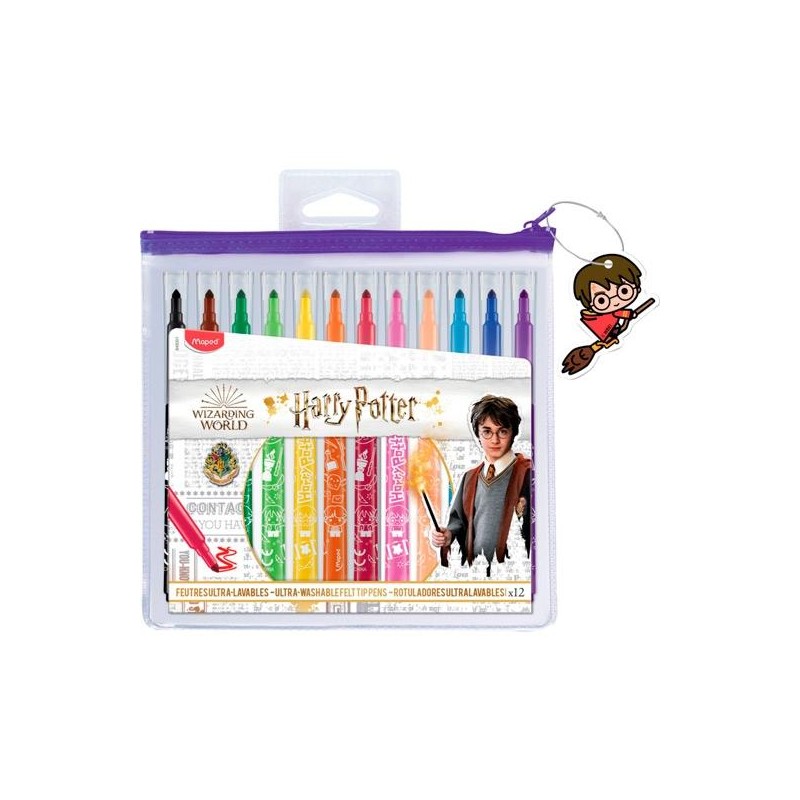 MAPED ROTULADORES HARRY POTTER POUCH ESTUCHE DE 12 C/SURTIDOS