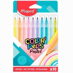 MAPED ROTULADORES COLOR´PEPS PASTEL ESTUCHE DE 10 C/SURTIDOS