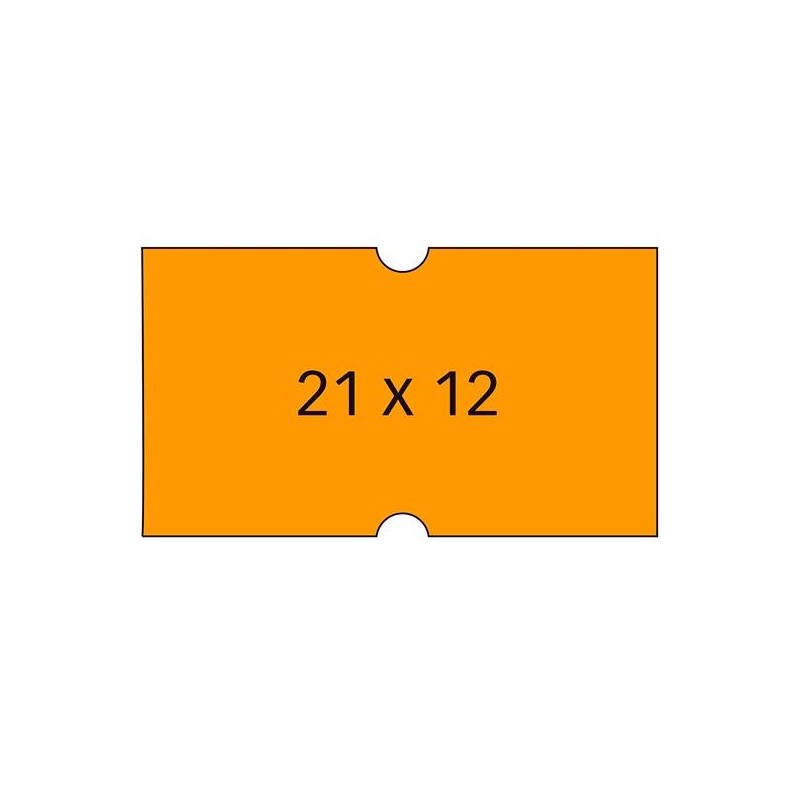 APLI ETIQUETAS PARA ETIQUETADORA DE PRECIOS 21X12MM C/RECTOS 6 ROLLOS DE 1000 NARANJA