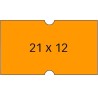 APLI ETIQUETAS PARA ETIQUETADORA DE PRECIOS 21X12MM C/RECTOS 6 ROLLOS DE 1000 NARANJA
