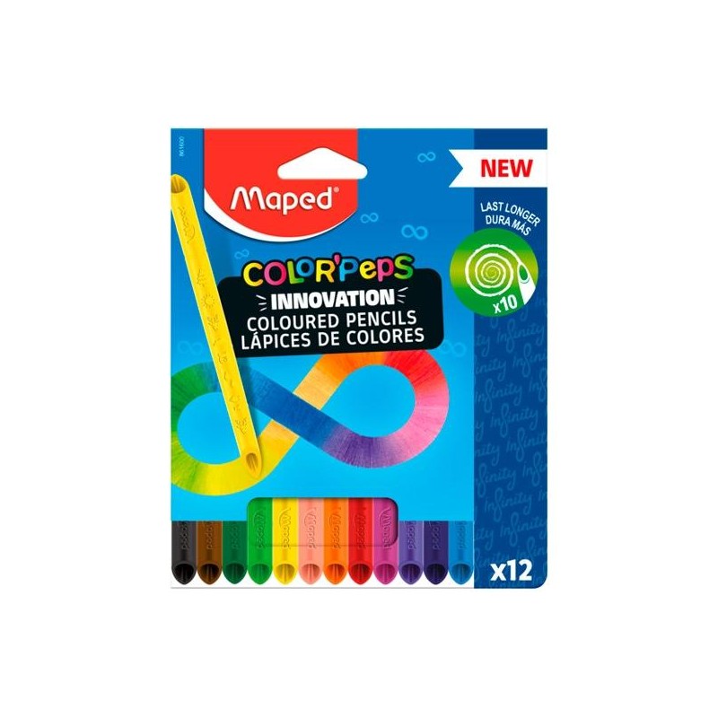 MAPED LÁPICES DE COLORES COLOR´PEPS INFINITY C/SURTIDOS ESTUCHE 12 UD