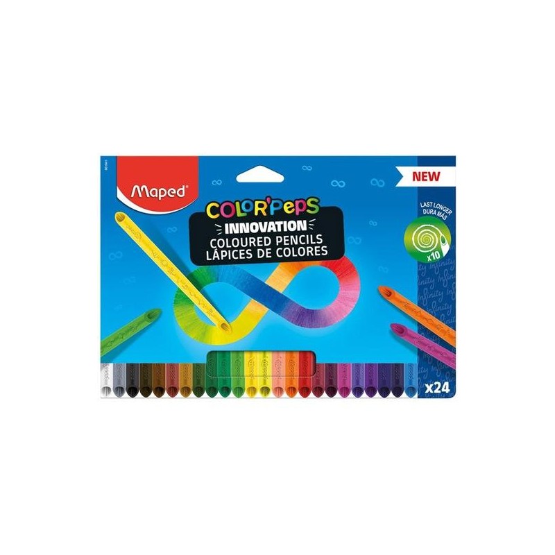 MAPED LÁPICES DE COLORES COLOR´PEPS INFINITY C/SURTIDOS ESTUCHE 24 UD