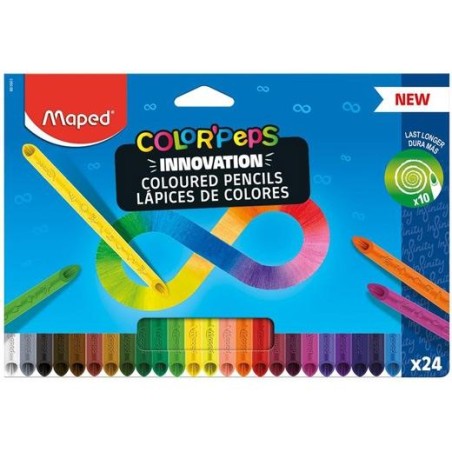 MAPED LÁPICES DE COLORES COLOR´PEPS INFINITY C/SURTIDOS ESTUCHE 24 UD