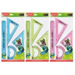 MAPED REGLAS TWIST´N FLEX MAXI 30CM COLORES SURTIDOS KIT DE 4 PIEZAS