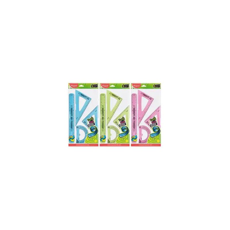 MAPED REGLAS TWIST´N FLEX MAXI 30CM COLORES SURTIDOS KIT DE 4 PIEZAS