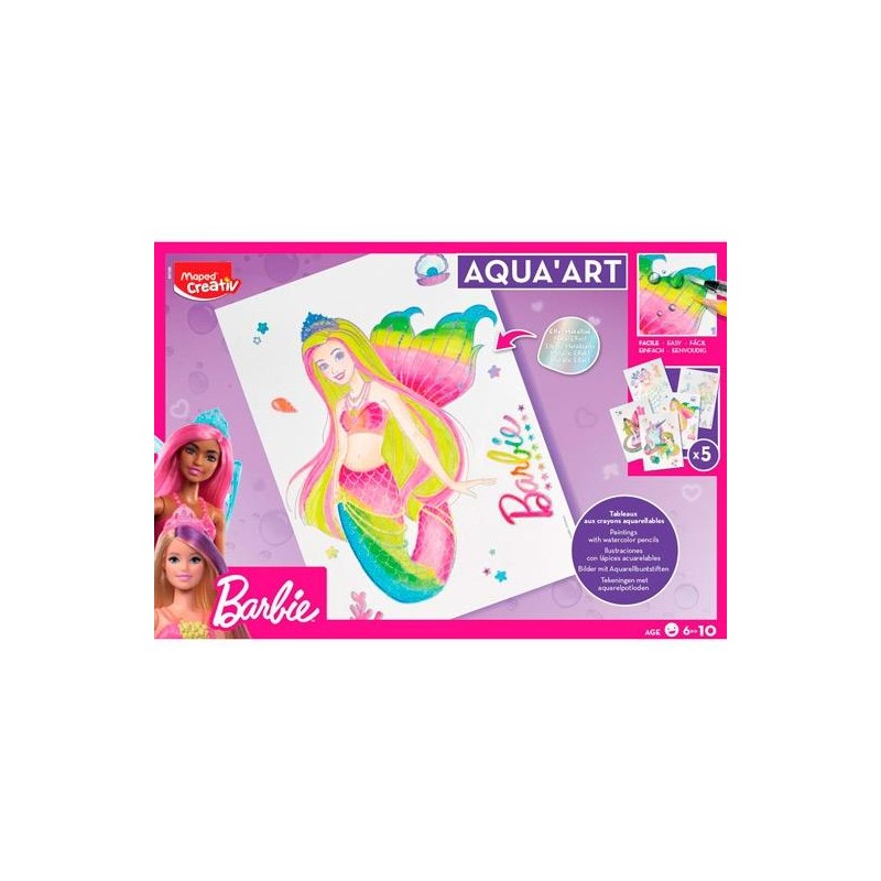 MAPED MAXI SET CREATIVO AQUA´ART BARBIE +6 AÑOS