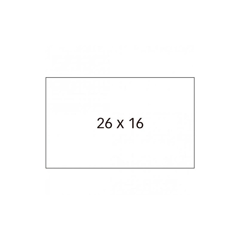 APLI ETIQUETAS PARA ETIQUETADORA DE PRECIOS 26X16MM C/RECTOS 6 ROLLOS DE 1000 BLANCO