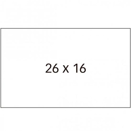 APLI ETIQUETAS PARA ETIQUETADORA DE PRECIOS 26X16MM C/RECTOS 6 ROLLOS DE 1000 BLANCO