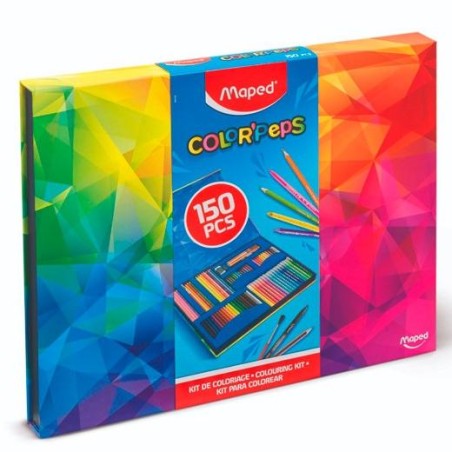 MAPED KIT COLORACIÓN 150 PIEZAS COLORPEPS C/SURTIDOS ESTUCHE CARTÓN