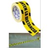 CINTA DE SEÑALIZACIÓN ADHESIVA 72MM X 25METROS AMARILLO/NEGRO "MANTENGA LA DISTANCIA"